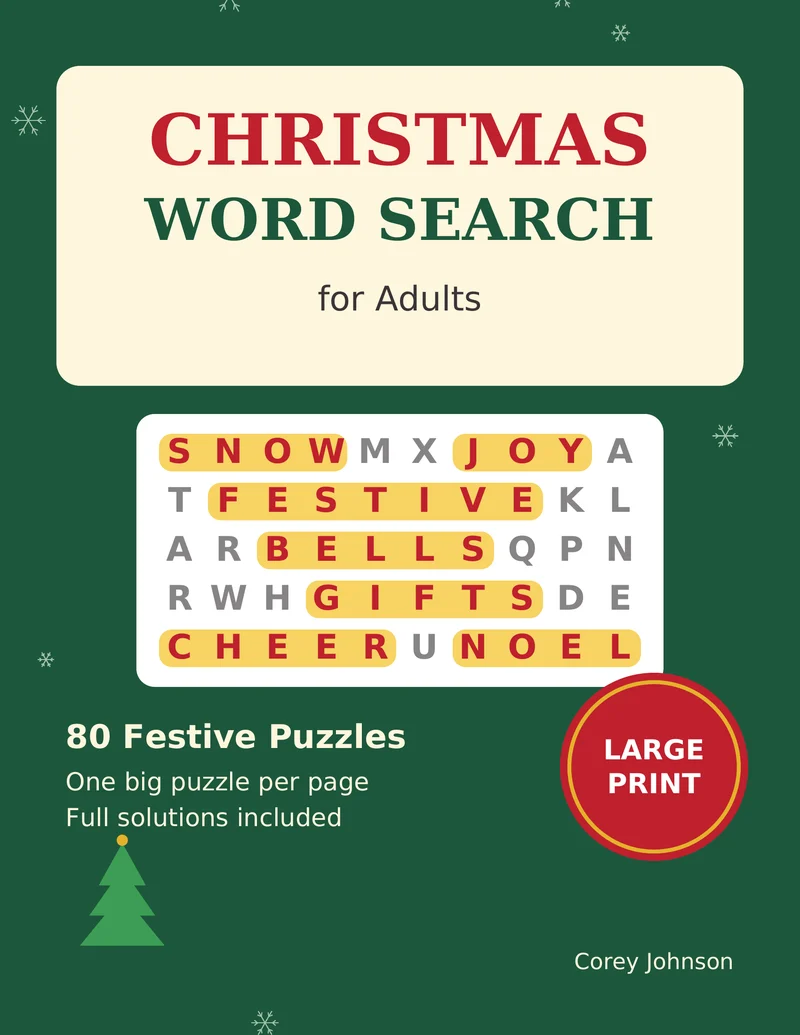 Christmas Word Search for Adults, cover