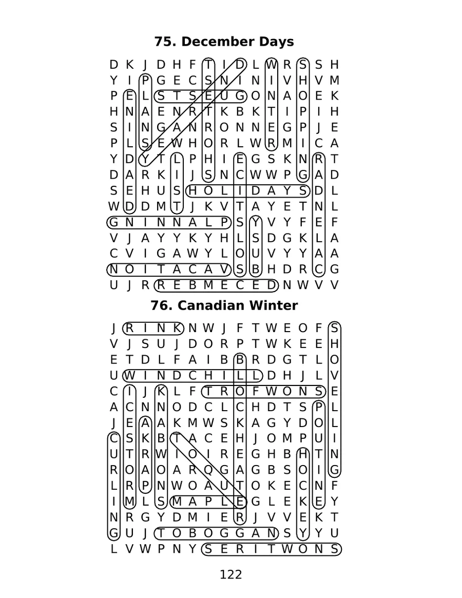 Christmas Word Search for Adults, page 6 of 6
