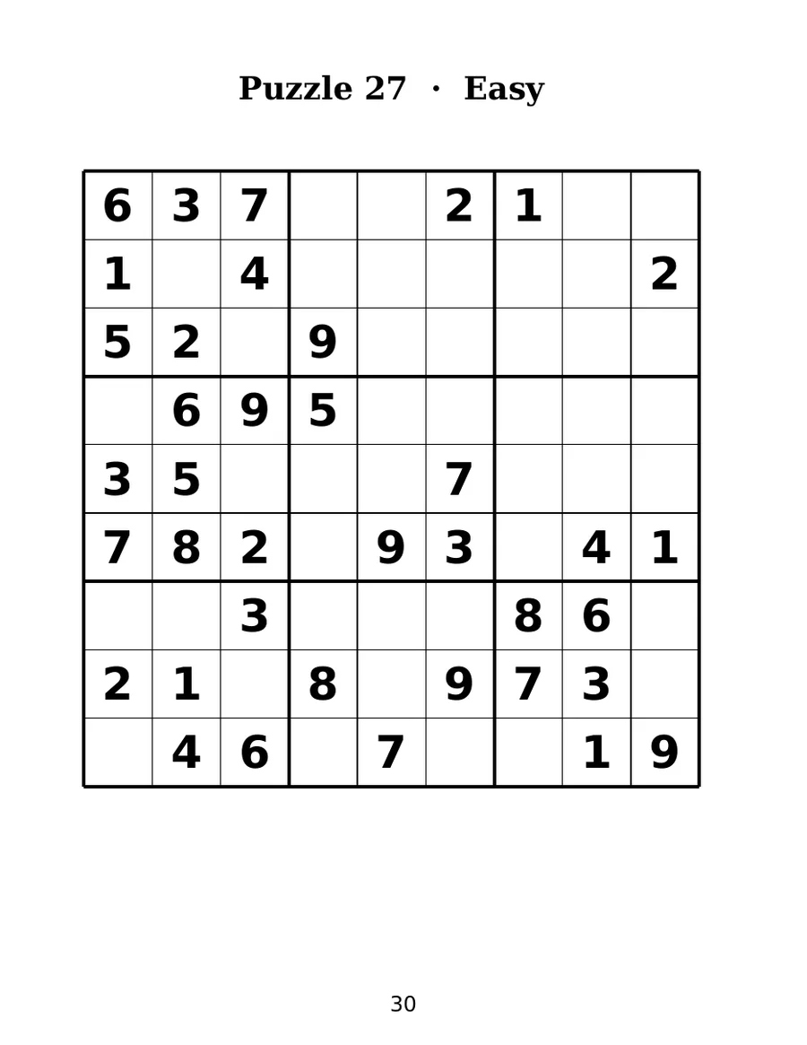 Large Print Sudoku for Adults, page 5 of 6