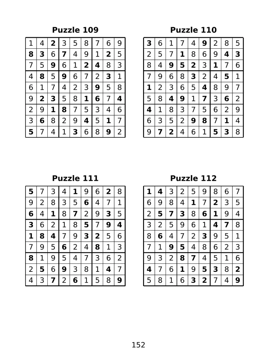 Large Print Sudoku for Adults, page 6 of 6
