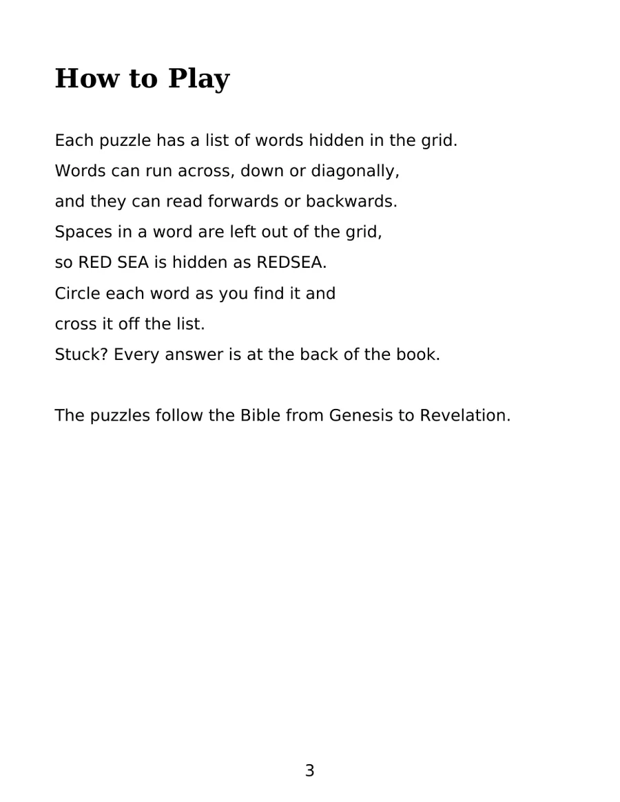Large Print Bible Word Search, page 2 of 6
