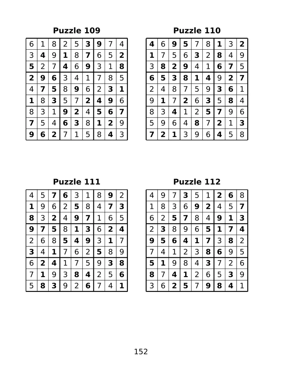Easy Large Print Sudoku for Seniors, page 6 of 6