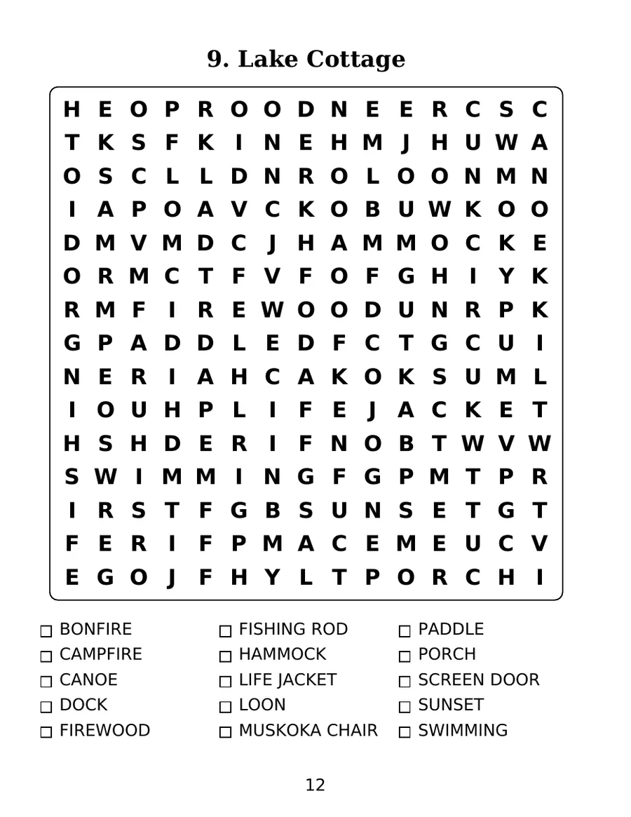 Large Print Word Search for Adults, Volume 2, page 4 of 6