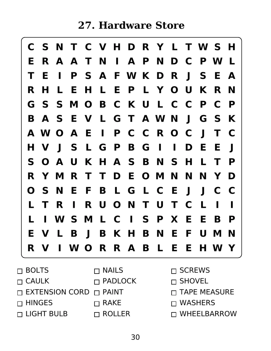 Large Print Word Search for Adults, Volume 2, page 5 of 6