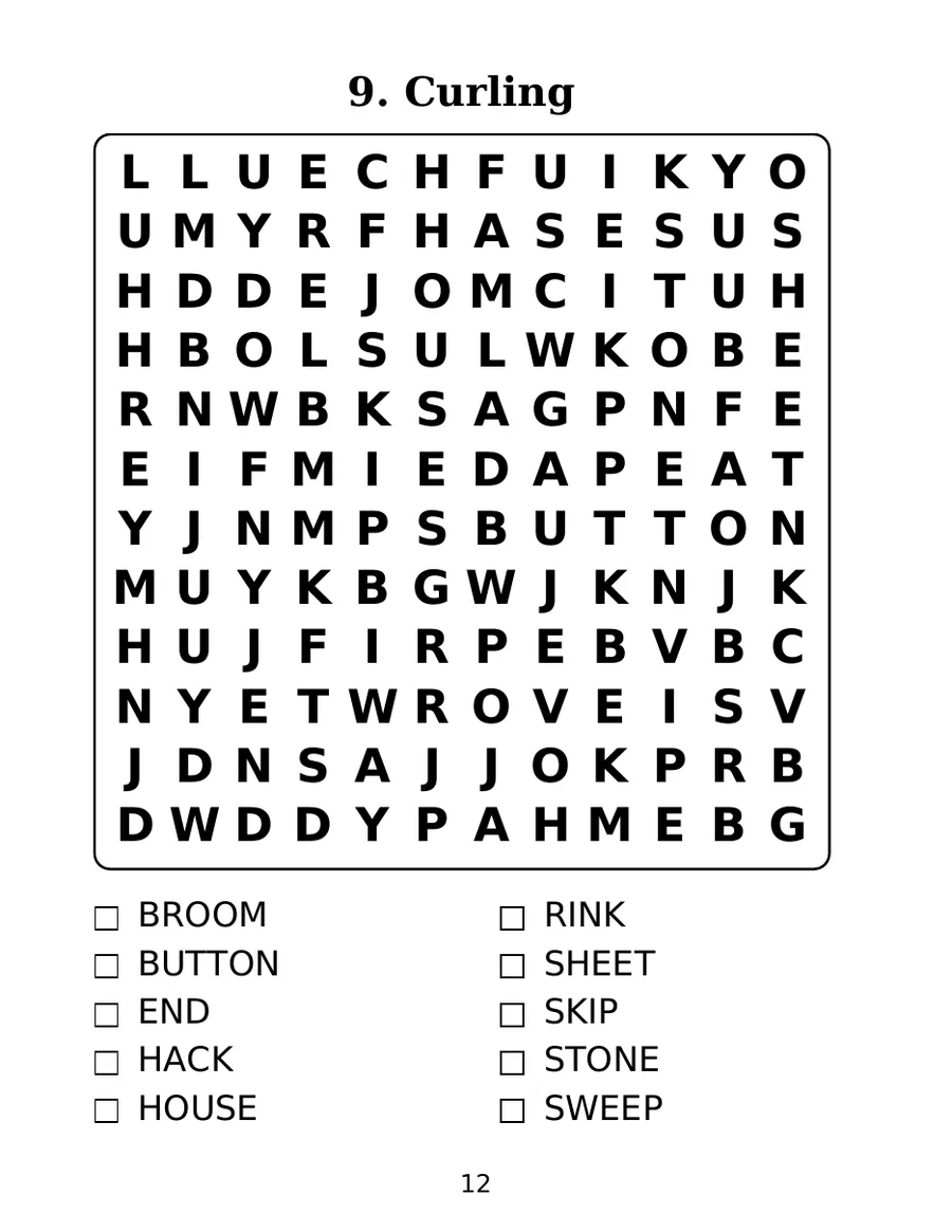 Extra Large Print Easy Word Search for Seniors, page 4 of 6