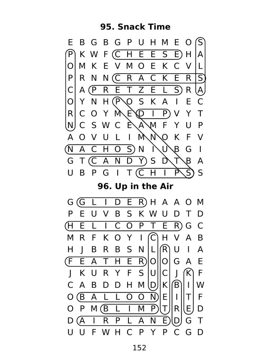 Extra Large Print Easy Word Search for Seniors, page 6 of 6